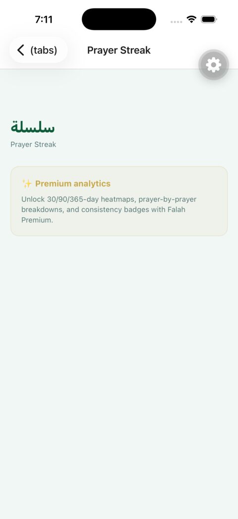 Prayer streak tracker